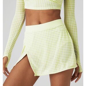 Alo Yoga Mesh Gingham Skirt